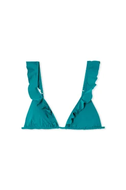 Haut de maillot de bain triangle à volants
