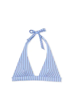 Haut de maillot de bain triangle à rayures