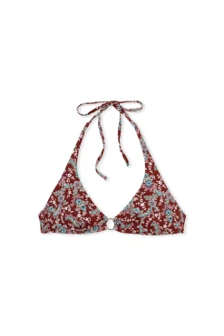 Haut de maillot de bain triangle fleuri