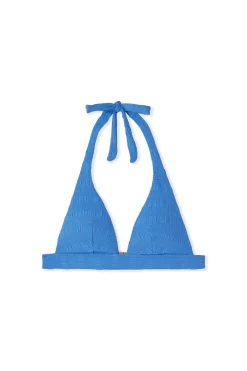 Haut de maillot de bain triangle texturé à nouer