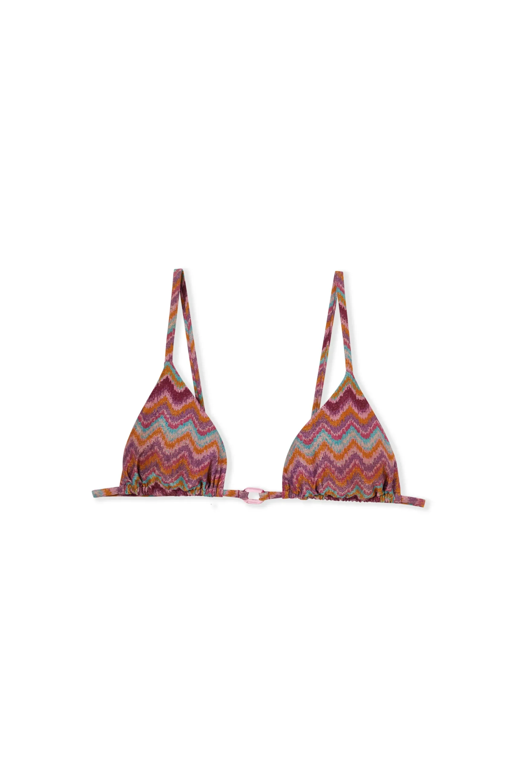 Haut de maillot de bain triangle multi positions imprimé pailleté