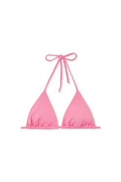 Haut de maillot de bain triangle texturé avec pads amovibles