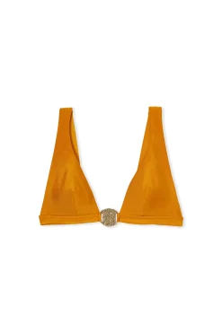 Haut de maillot triangle satiné avec détail bijou - Etam x Hôtel Mahfouf