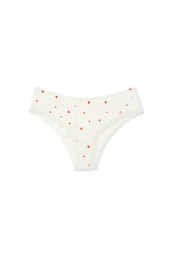 Hipster en pointelle à motifs cœurs