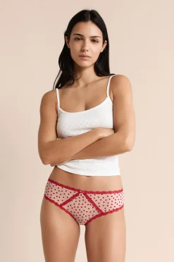 Hipster en tulle à motifs cœurs