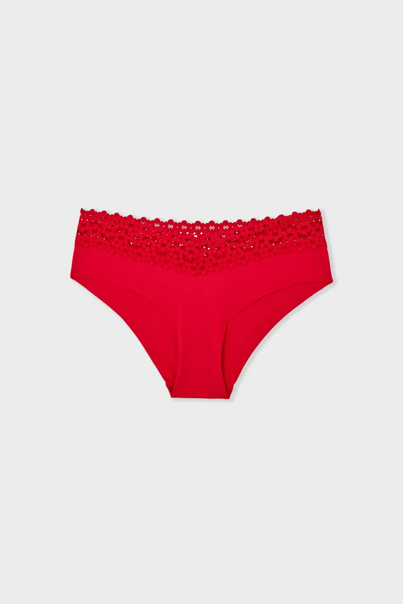 Hipster V-shape en microfibre et dentelle