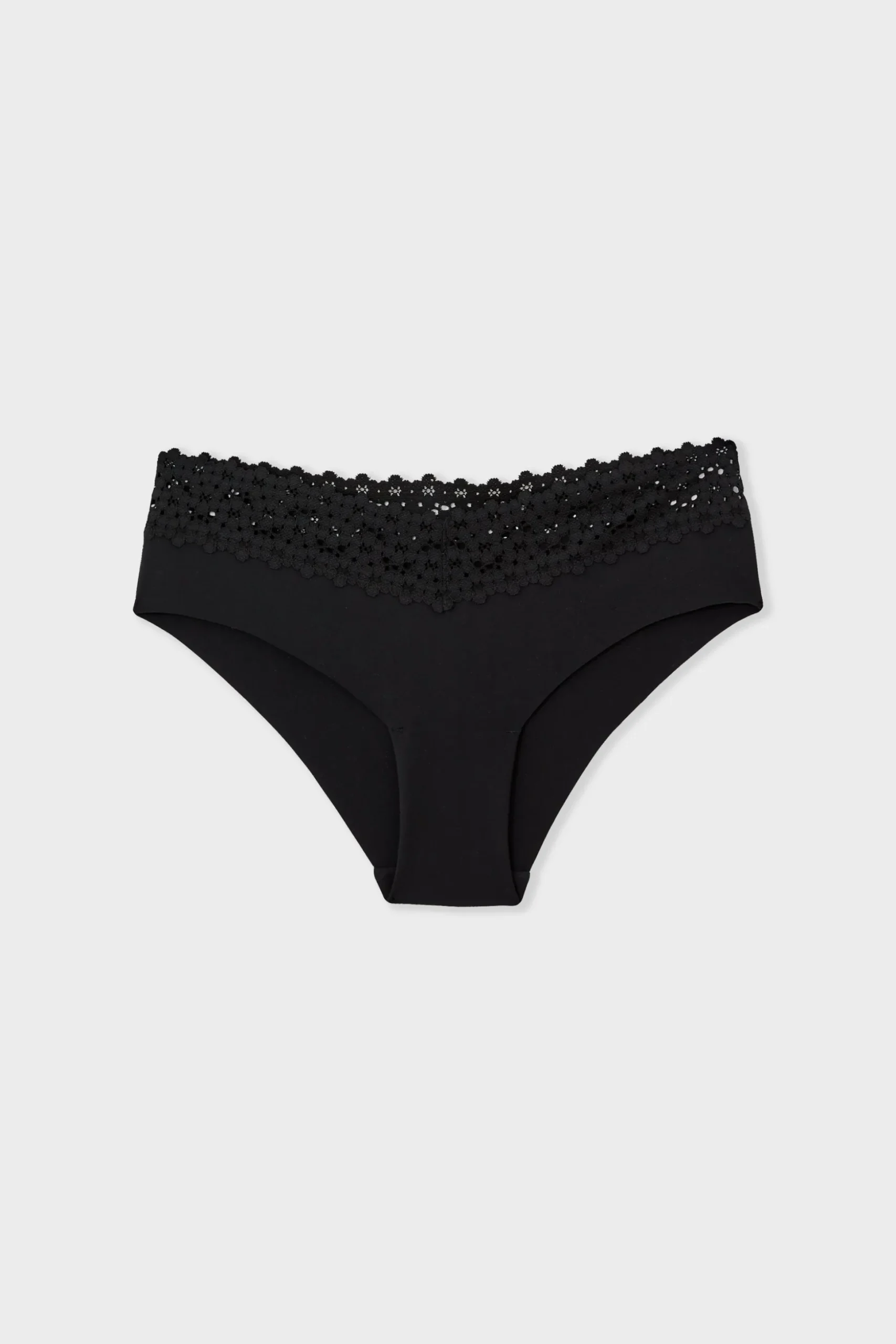 Hipster V-shape en microfibre et dentelle