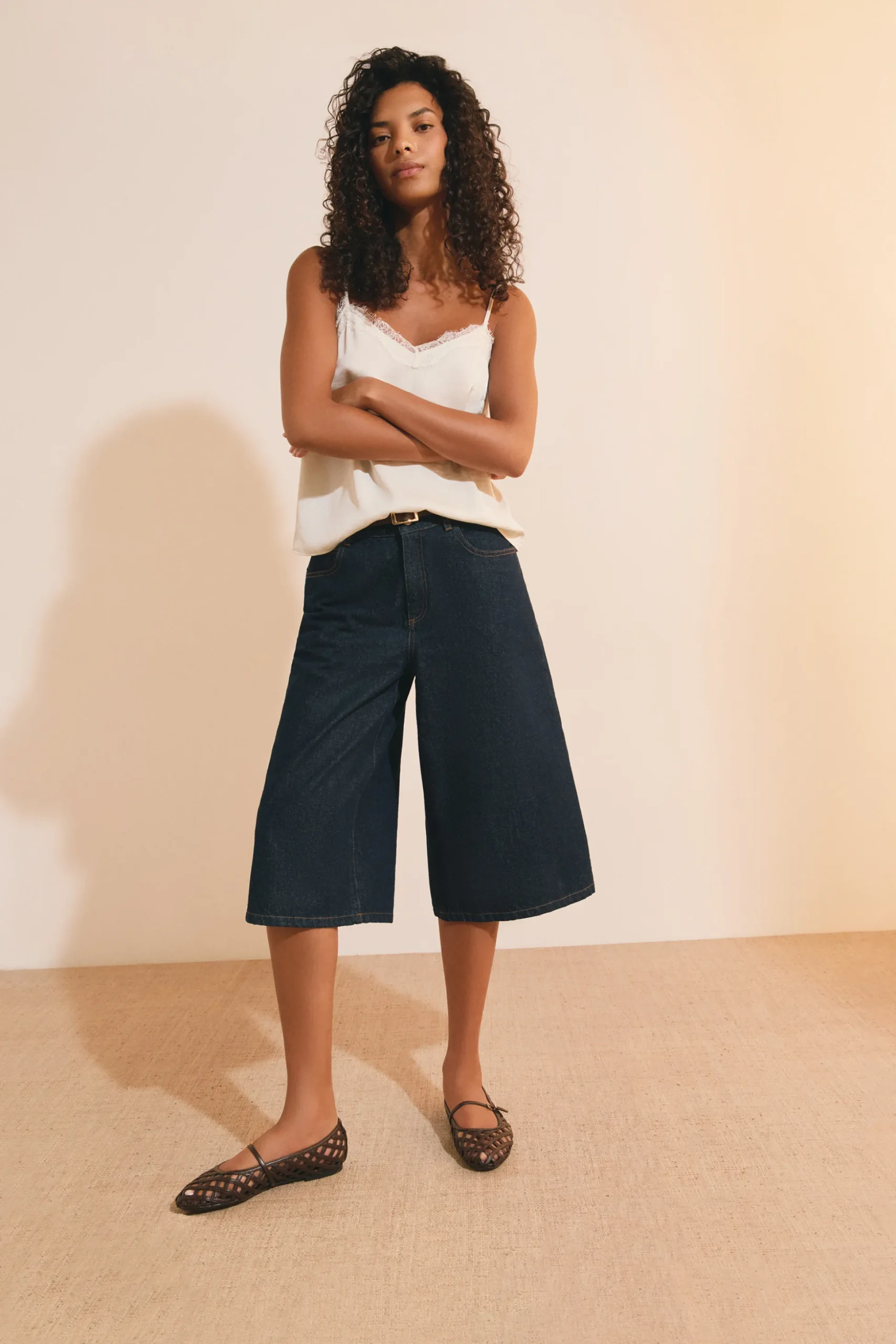 Jupe culotte en jean