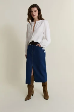 Jupe midi en jean