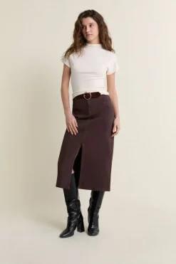 Jupe midi en jean