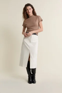 Jupe midi en jean