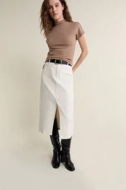 Jupe midi en jean