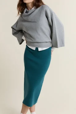 Jupe midi en tricot
