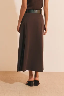 Jupe midi à pinces