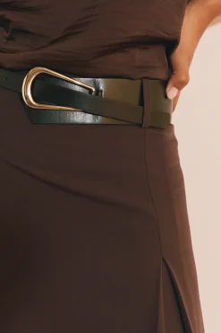 Jupe midi à pinces