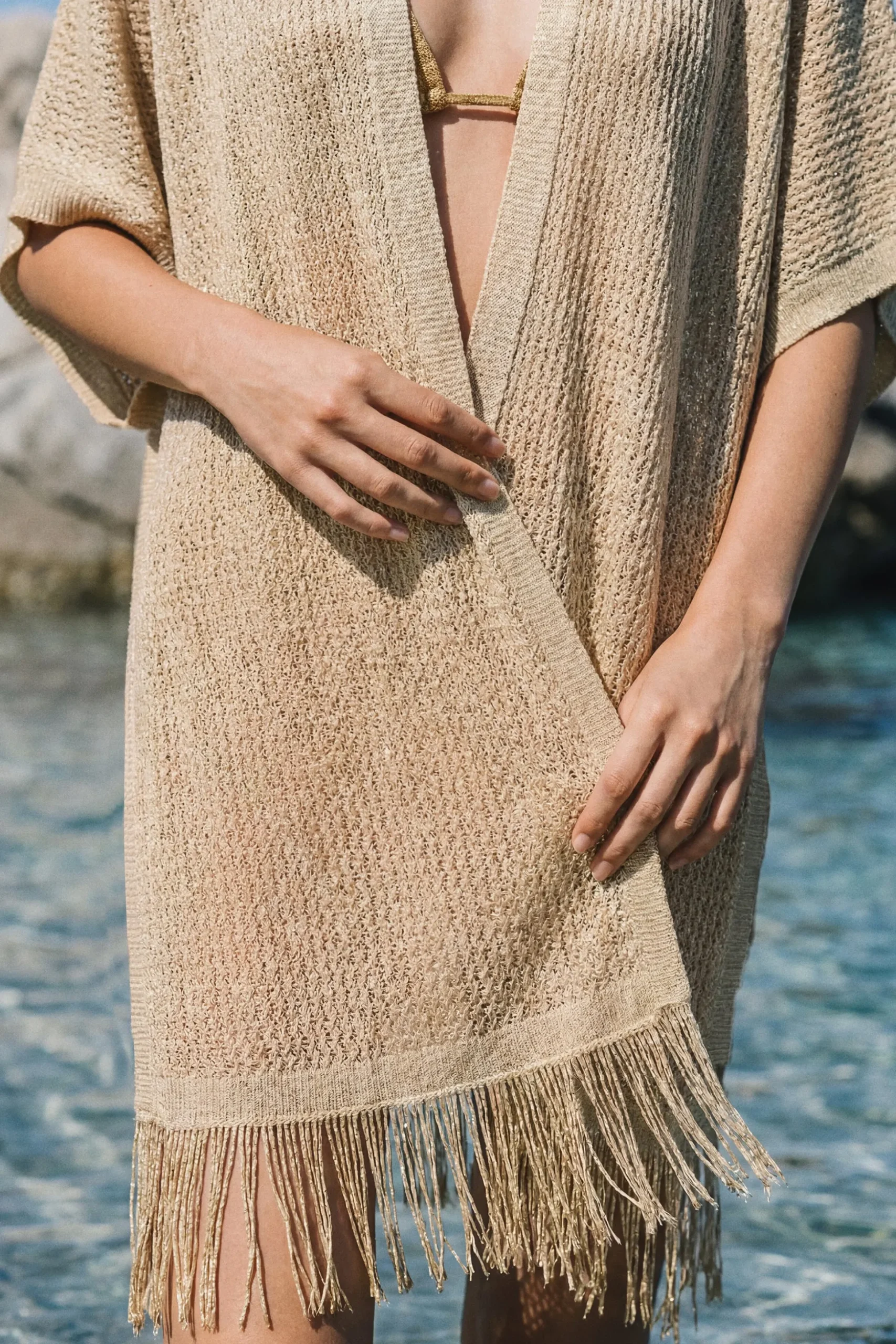 Kimono en crochet irisé
