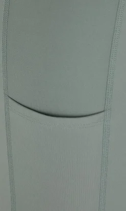 Legging de sport taille haute à bords contrastés
