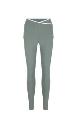 Legging de sport taille haute à bords contrastés
