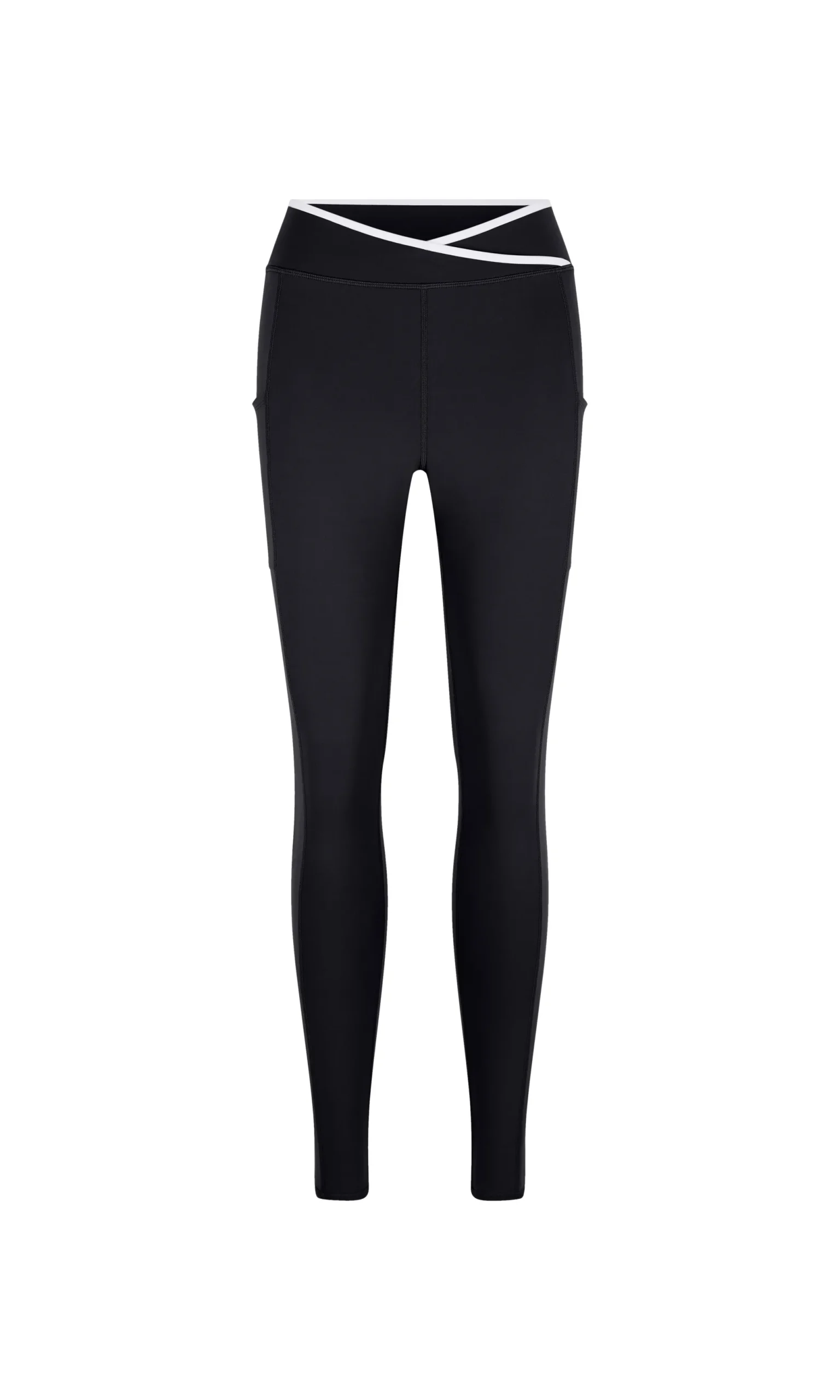 Legging de sport taille haute à bords contrastés
