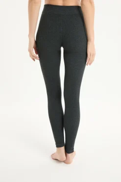 Legging long côtelé