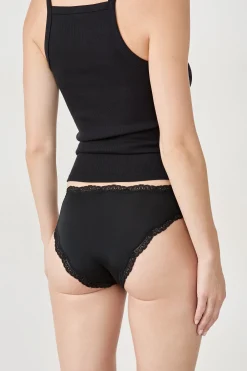 Lot de 3 culottes en coton et dentelle