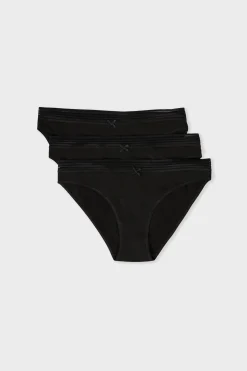Lot de 3 culottes en coton et dentelle