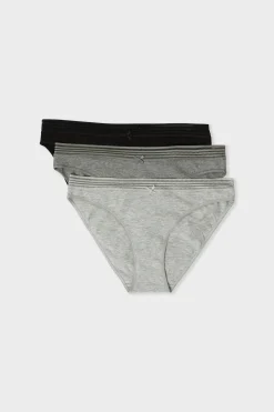 Lot de 3 culottes en coton et dentelle