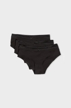 Lot de 3 shortys en coton et dentelle