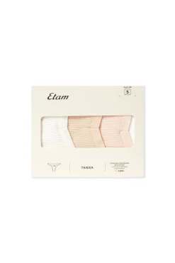 Lot de 3 tangas en coton