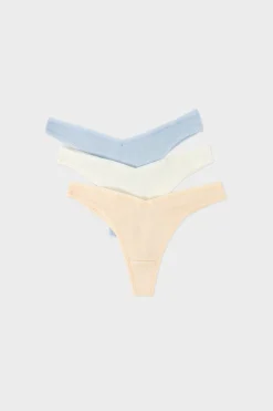 Lot de 3 tangas en coton