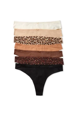 Lot de 7 tangas en coton