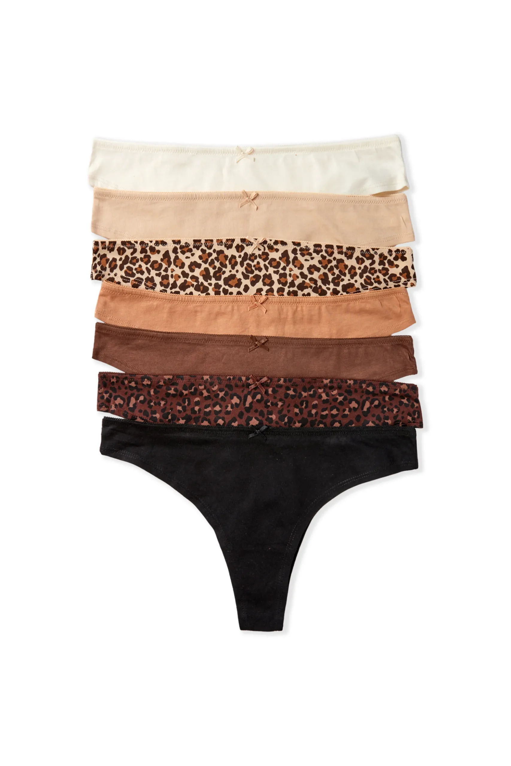 Lot de 7 tangas en coton