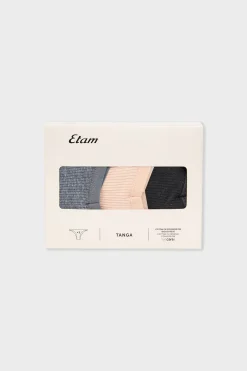 Lot de 3 tangas en coton