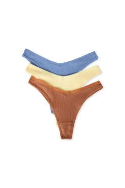 Lot de 3 tangas en coton