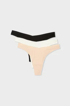 Lot de 3 tangas en coton
