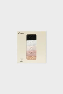 Lot de 5 tangas en microfibre