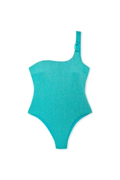 Maillot de bain 1 pièce asymétrique pailleté