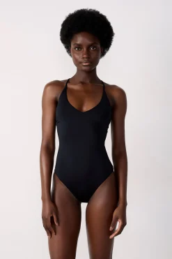 Maillot de bain 1 pièce détail au dos