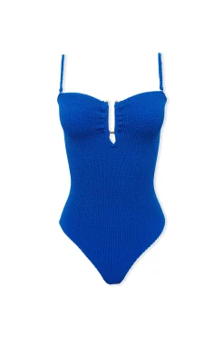 Maillot de bain 1 pièce extensible avec bijou métallique