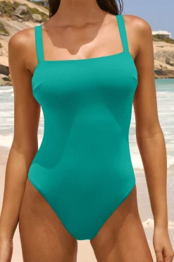 Maillot de bain 1 pièce gainant encolure carrée