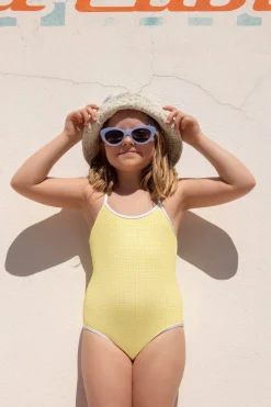 Maillot de bain 1 pièce motif vichy pour enfant