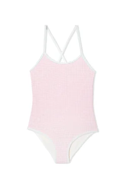 Maillot de bain 1 pièce motif vichy pour enfant