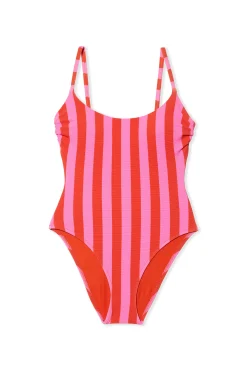 Maillot de bain 1 pièce rayé