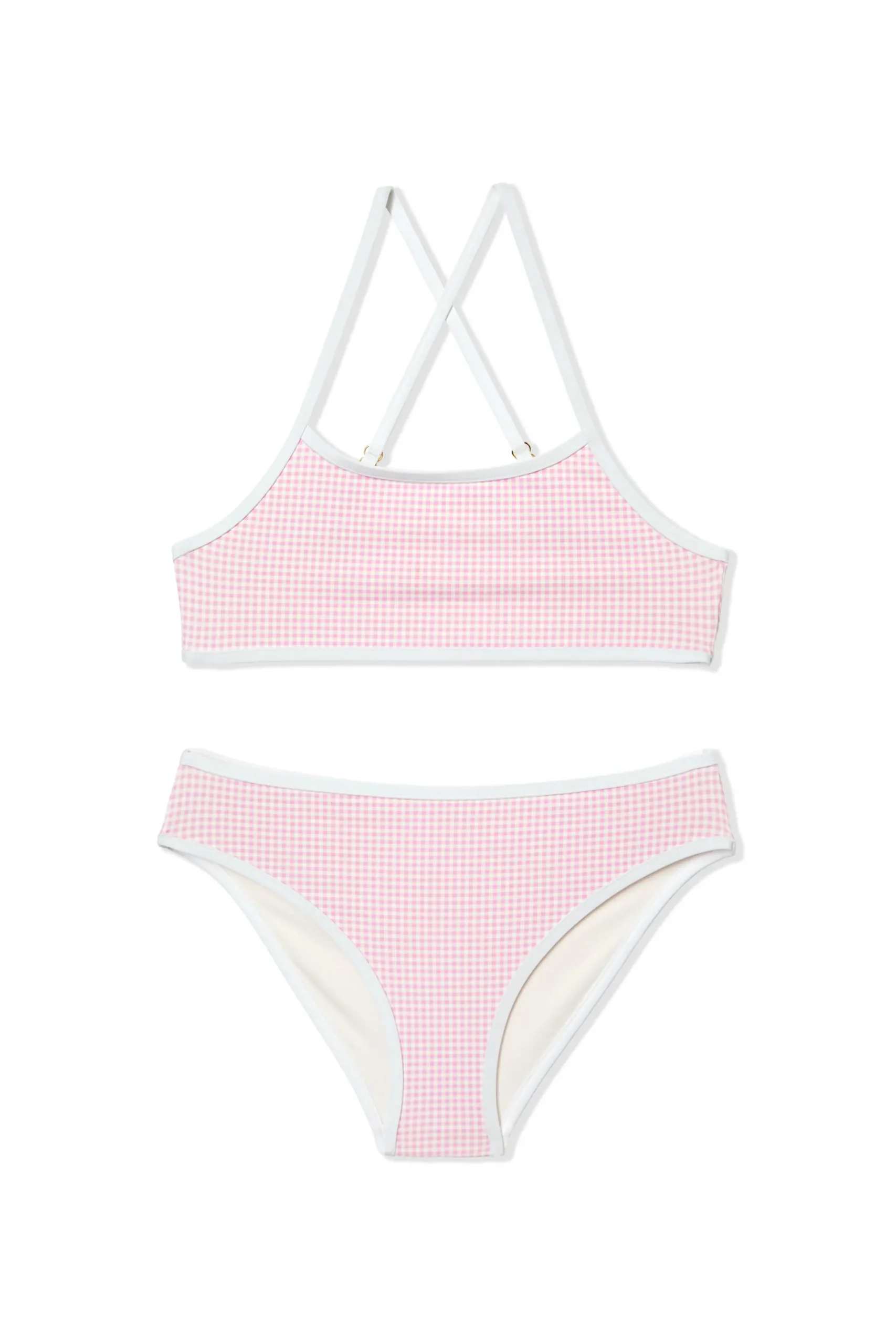 Maillot de bain 2 pièces motif vichy pour enfant