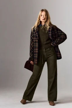 Manteau mi-long avec laine