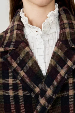 Manteau mi-long avec laine