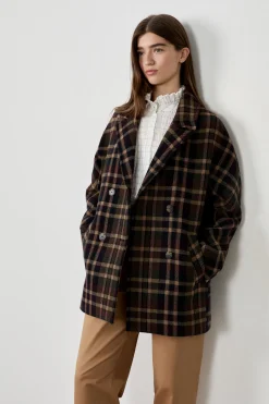 Manteau mi-long avec laine