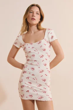 Nuisette à motifs tomates en coton