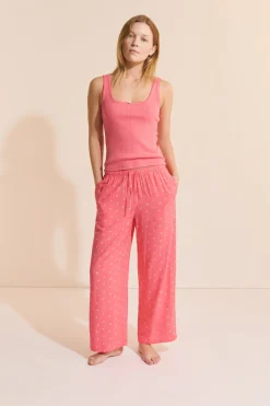 Pantacourt de pyjama à motifs fleurs