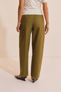 Pantalon barrel avec coton